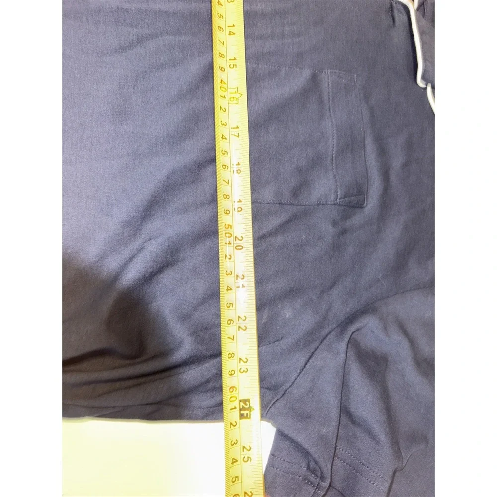 Untuckit Mens Medium Blue Stretch Knit Golf Polo Short Sleeve 100% Cotton‎ 2XL